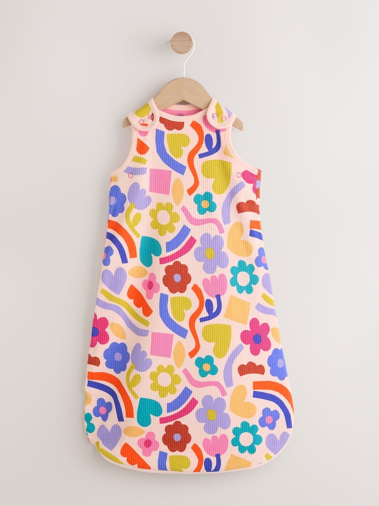 Pink/Purple Floral 1 Tog Sleeveless Baby Sleep Bag