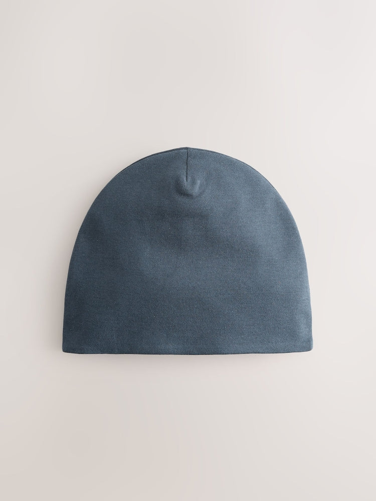 Blue Jersey Beanies 2 Pack (1-16yrs)