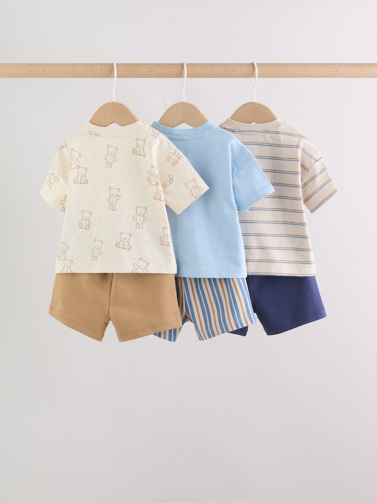 Blue Bears Tops and Shorts Baby Set 6 Piece (0mths-3yrs)
