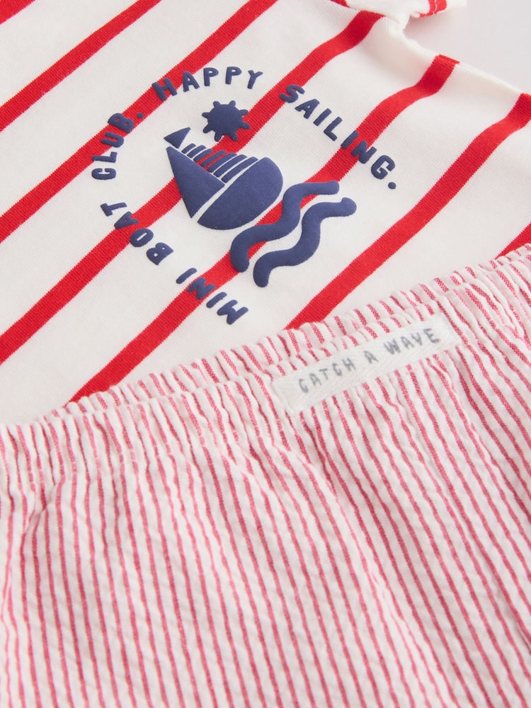 Blue Nautical Tops and Shorts Baby Set 6 Piece (0mths-3yrs)
