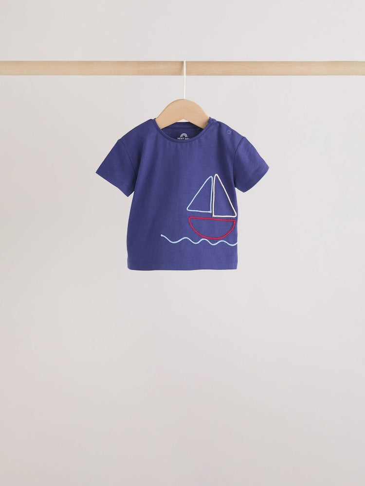 Blue Nautical Tops and Shorts Baby Set 6 Piece (0mths-3yrs)