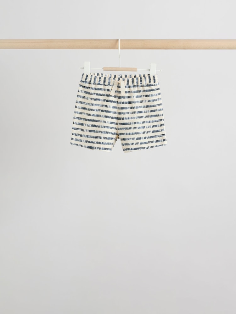 Blue/Ecru Milk Club Tops and Shorts Baby Set 6 Piece (0mths-3yrs)