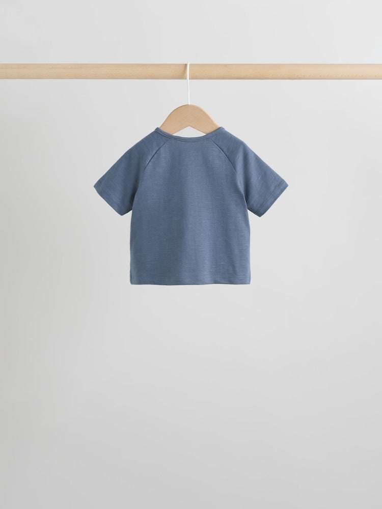 Blue/Ecru Milk Club Tops and Shorts Baby Set 6 Piece (0mths-3yrs)