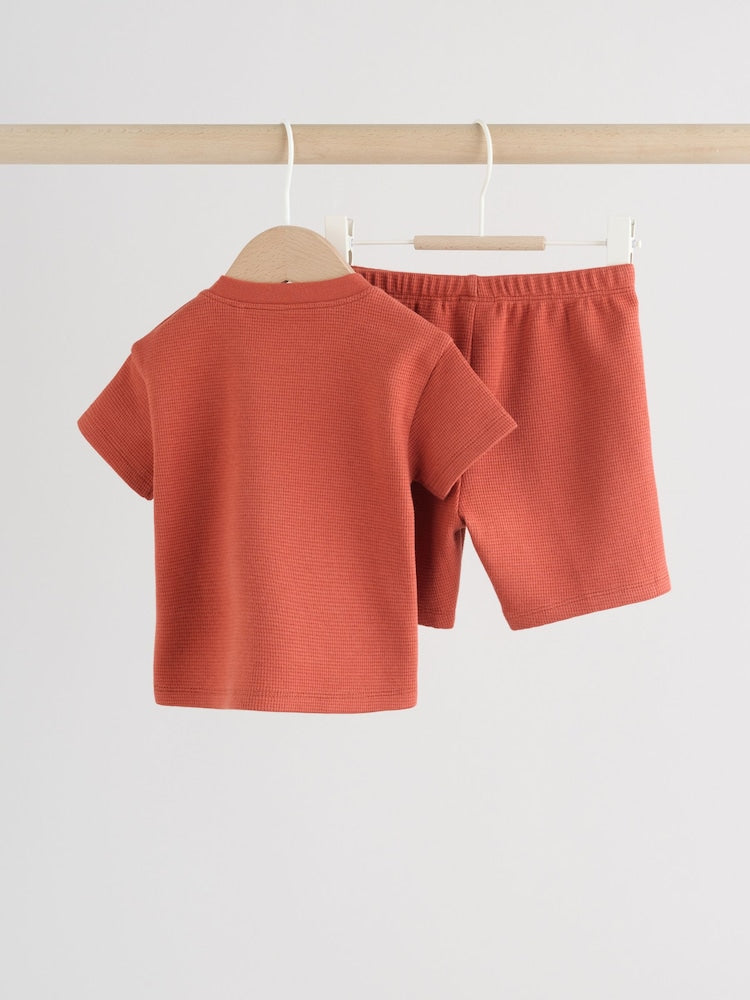 Rust Brown Baby Top and Shorts Set (0mths-2yrs)