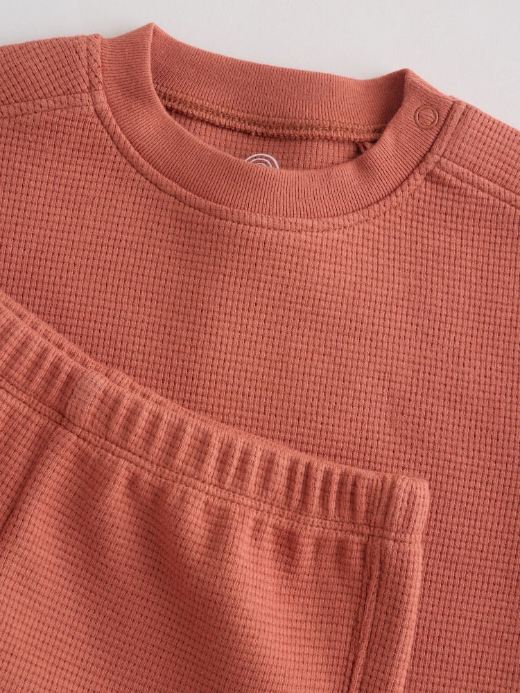 Rust Brown Baby Top and Shorts Set (0mths-2yrs)