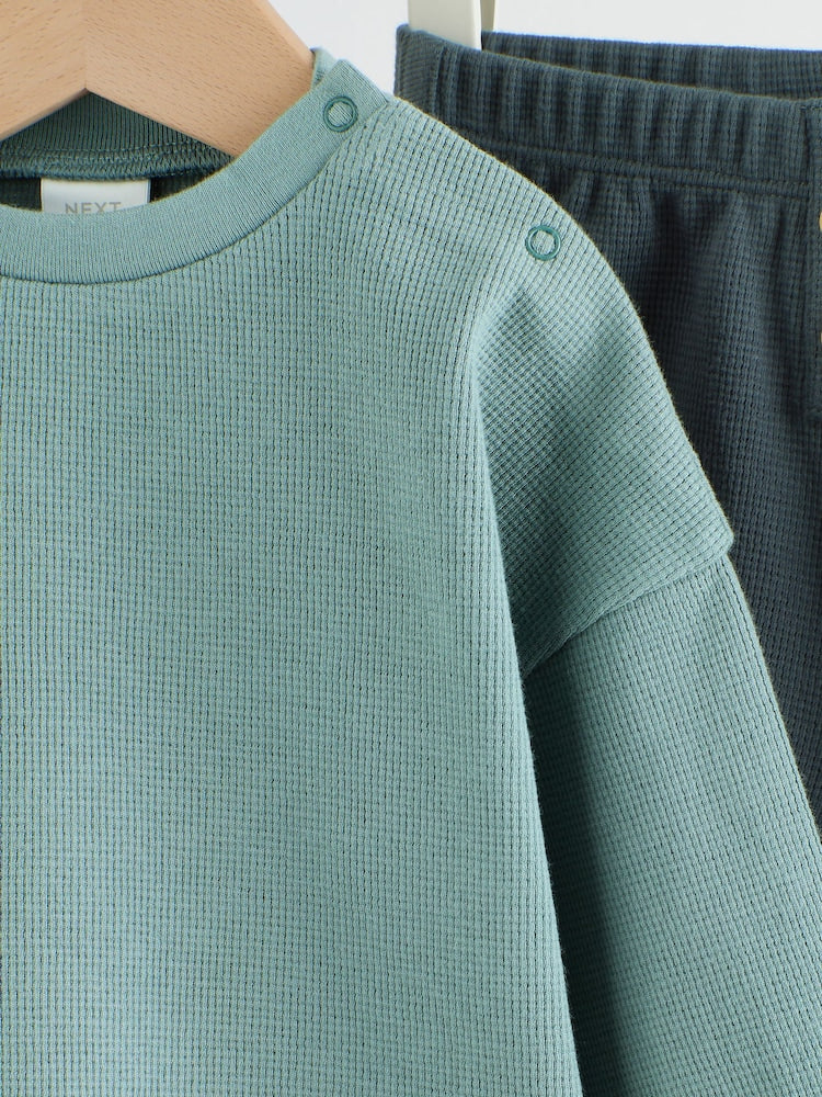 Green Long Sleeve Top and Shorts Baby Set (0mths-2yrs)