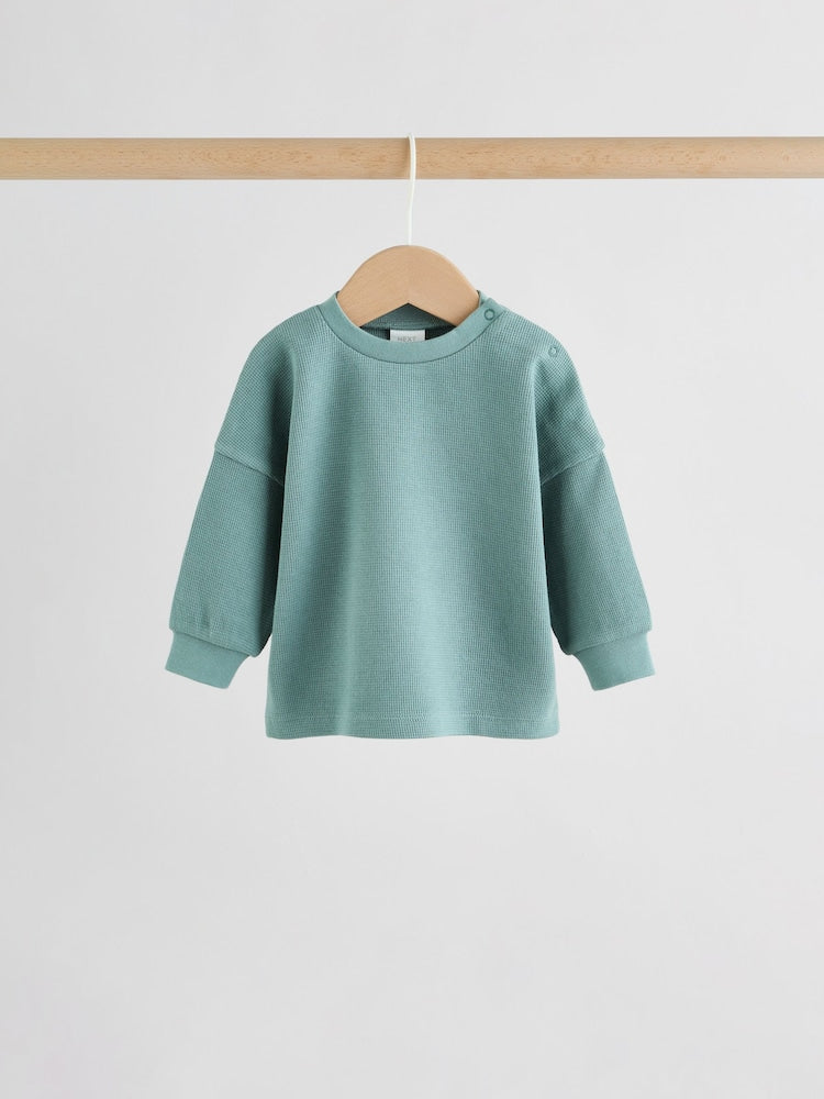 Green Long Sleeve Top and Shorts Baby Set (0mths-2yrs)