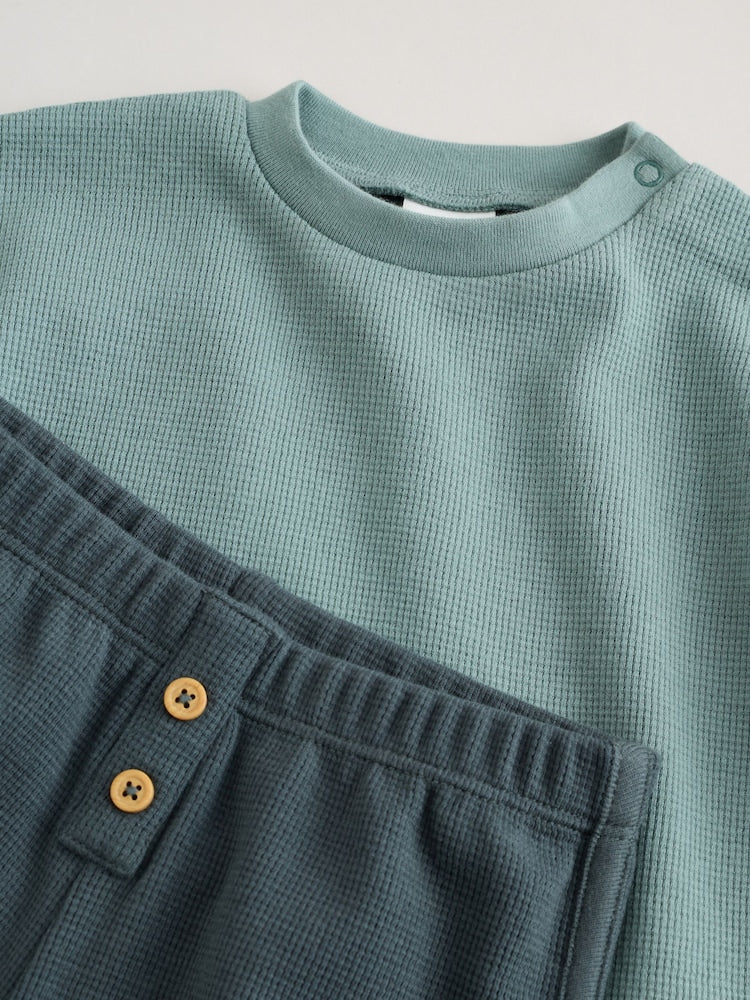 Green Long Sleeve Top and Shorts Baby Set (0mths-2yrs)