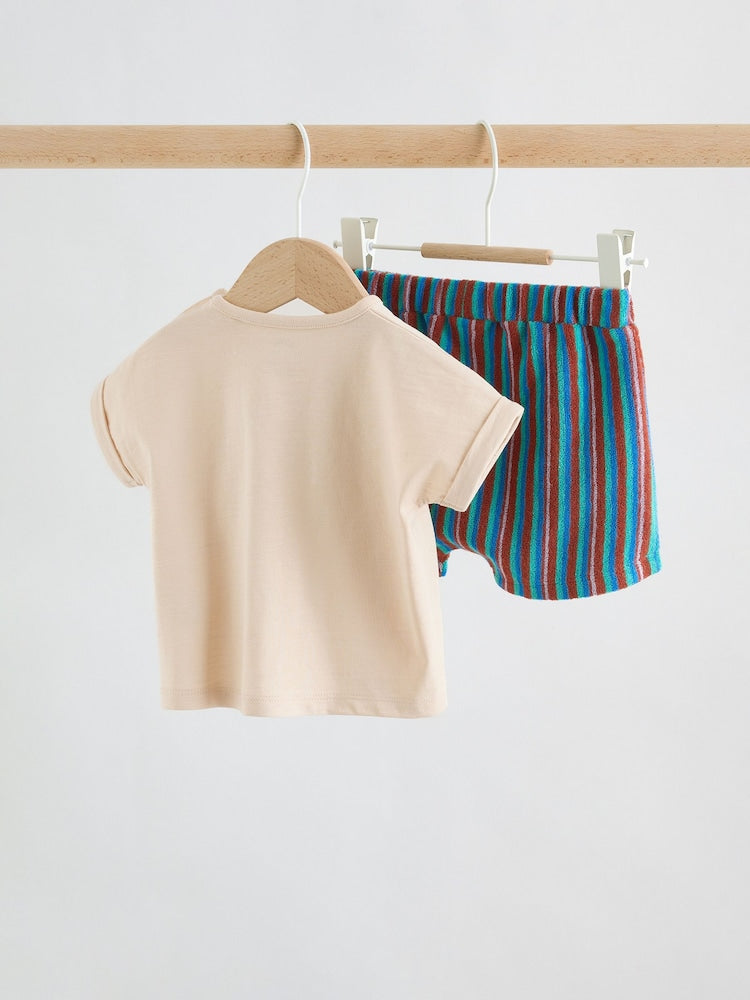 Neutral Chilli Print Top and Shorts Baby Set (0mths-2yrs)