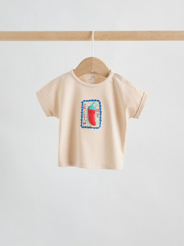 Neutral Chilli Print Top and Shorts Baby Set (0mths-2yrs)