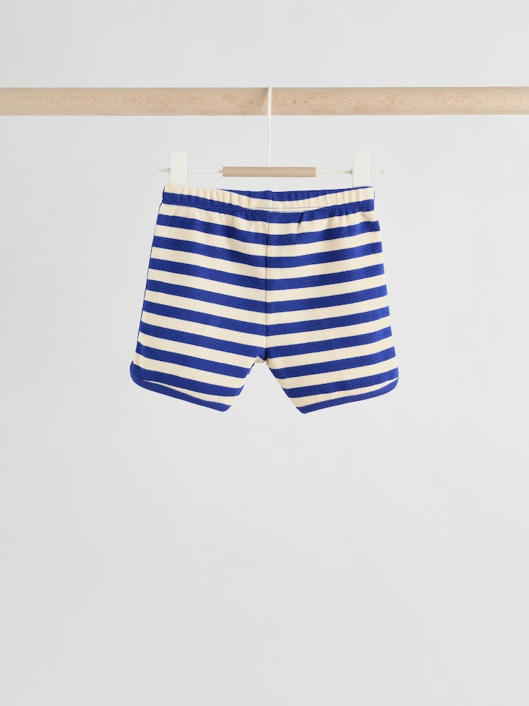 Blue Stripe Long Sleeve Top and Shorts Baby Set (0mths-2yrs)