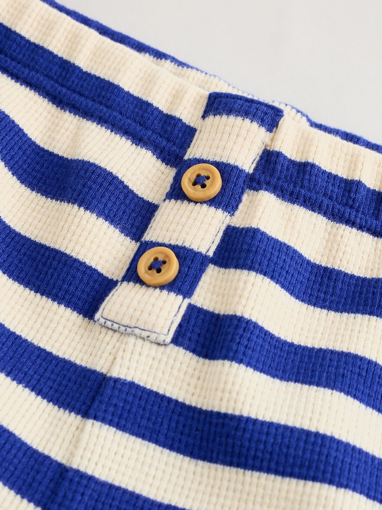 Blue Stripe Long Sleeve Top and Shorts Baby Set (0mths-2yrs)