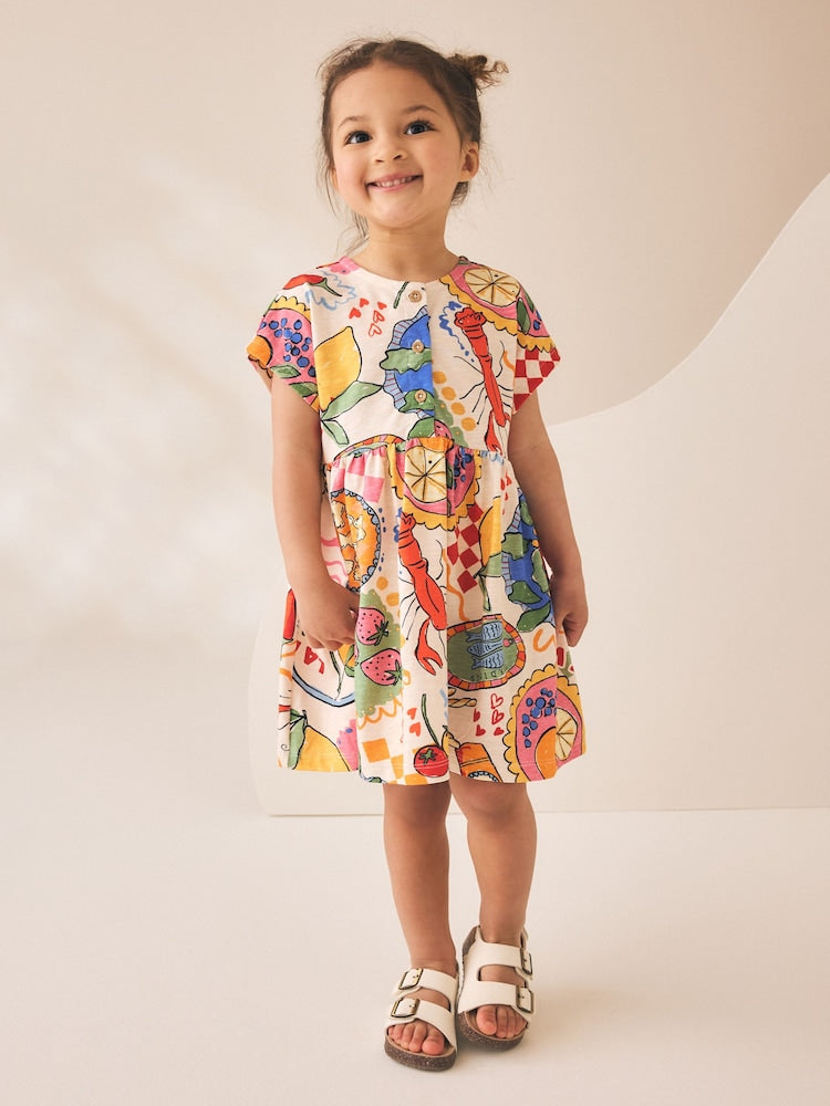 Bright Amalfi Jersey Dress (3mths-7yrs) - Bright Amalfi Jersey / 12-18 Months (80-86cm)