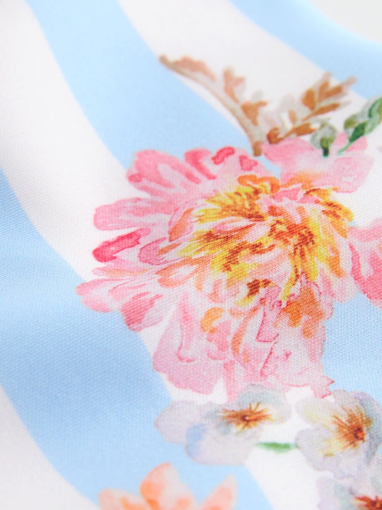 Blue Floral Scuba Top and Skirt Set (3mths-7yrs)