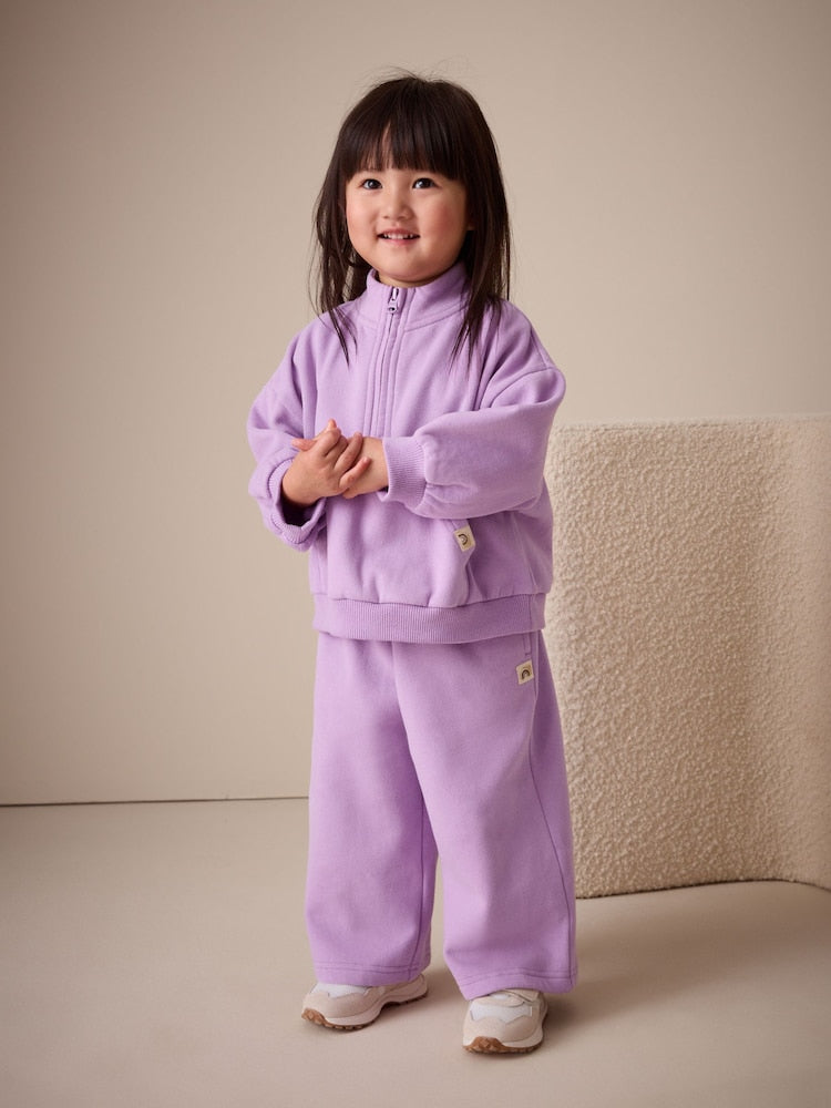 Lilac Purple Wide Leg Sweat Joggers (3mths-7yrs)