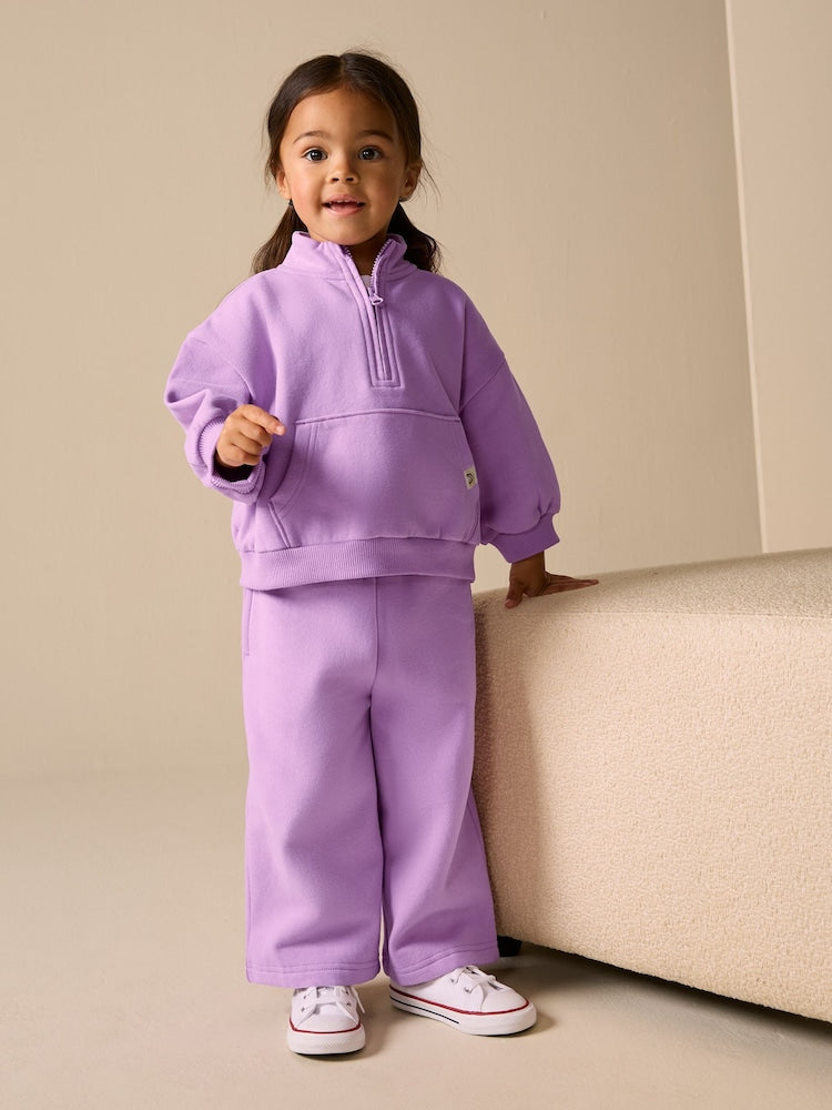 Lilac Purple Wide Leg Sweat Joggers (3mths-7yrs)