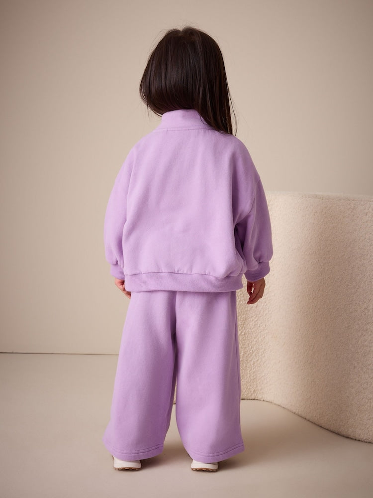 Lilac Purple Wide Leg Sweat Joggers (3mths-7yrs)
