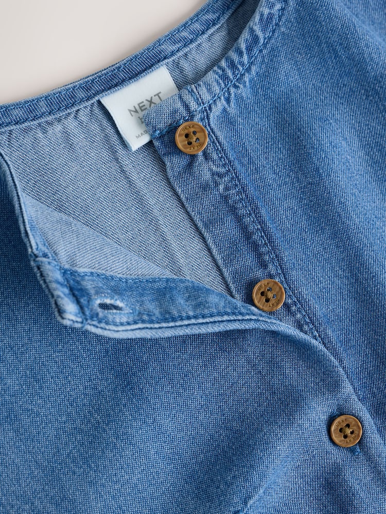 Denim Blue Bloomer Baby Romper (0mths-2yrs)