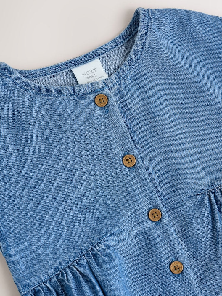 Denim Blue Bloomer Baby Romper (0mths-2yrs)