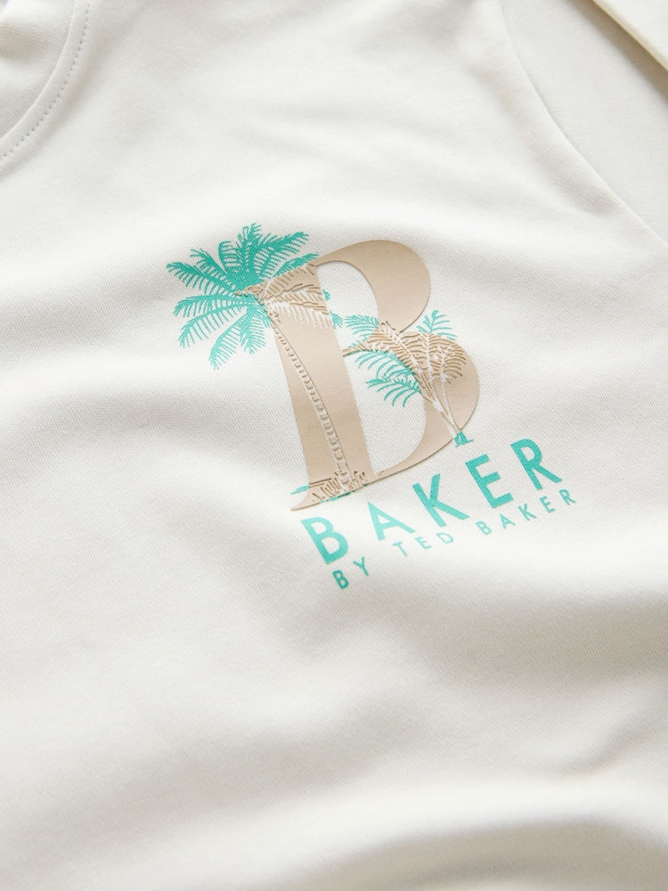 Baker by Ted Baker Stone Graphic T-Shirt and Stripe Trousers Set