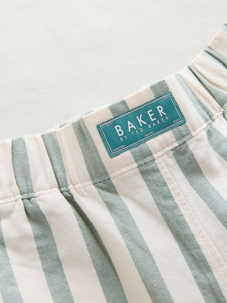 Baker by Ted Baker Stone Graphic T-Shirt and Stripe Trousers Set