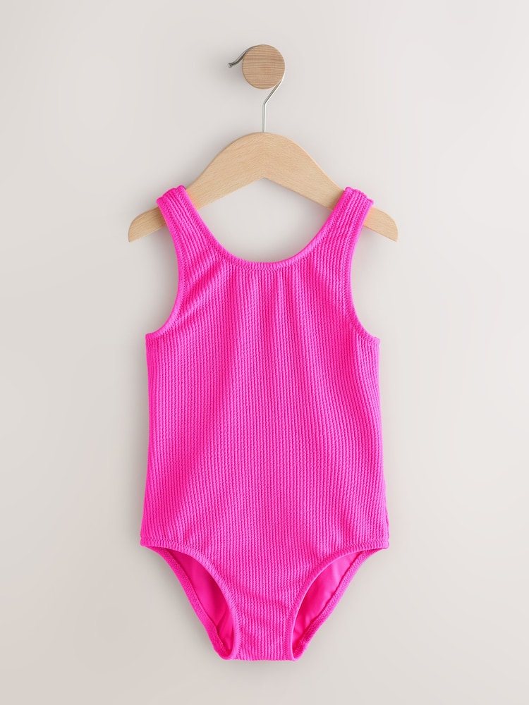 Pink Crinkle Swimsuit (3-16yrs)