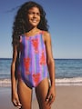 Purple Stripe Lobster Scoop Neck Swimsuit (3mths-16yrs) - Size 3-6 Months (62-68cm)