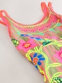 Orange Floral Embroidered Double Strap Swimsuit (3-16yrs) - Size 3 Years (98cm)