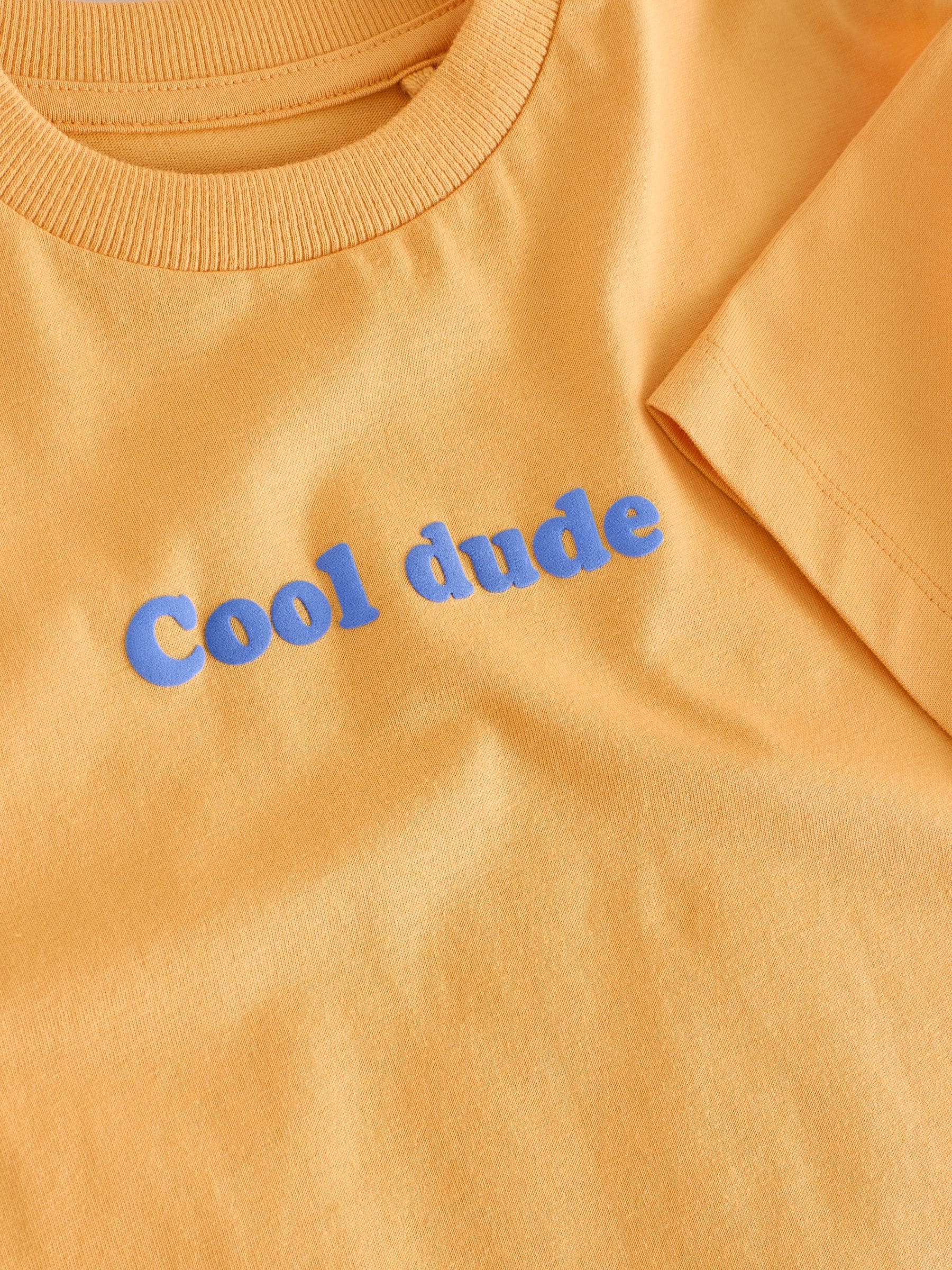 Orange Slogan Short Sleeve Small Graphic T-Shirt (3mths-8yrs) - Size 3-6 Months (62-68cm)