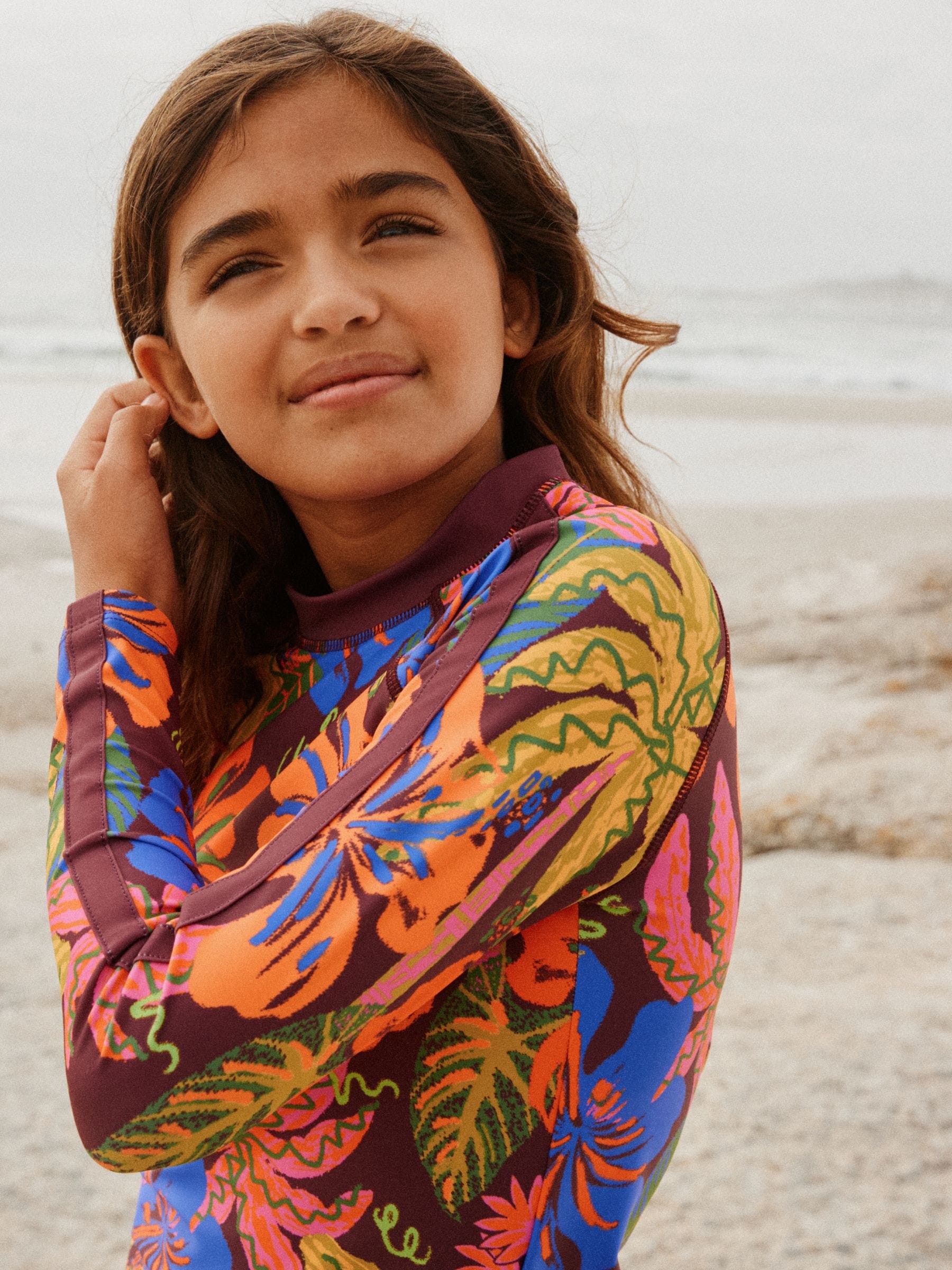 Orange Tropical Sunsafe Suit (3-16yrs) - Size 3 Years (98cm)
