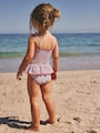 Red/Blue Check Shirred Swimsuit (3mths-10yrs) - Size 3-6 Months (62-68cm)