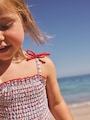 Red/Blue Check Shirred Swimsuit (3mths-10yrs) - Size 3-6 Months (62-68cm)