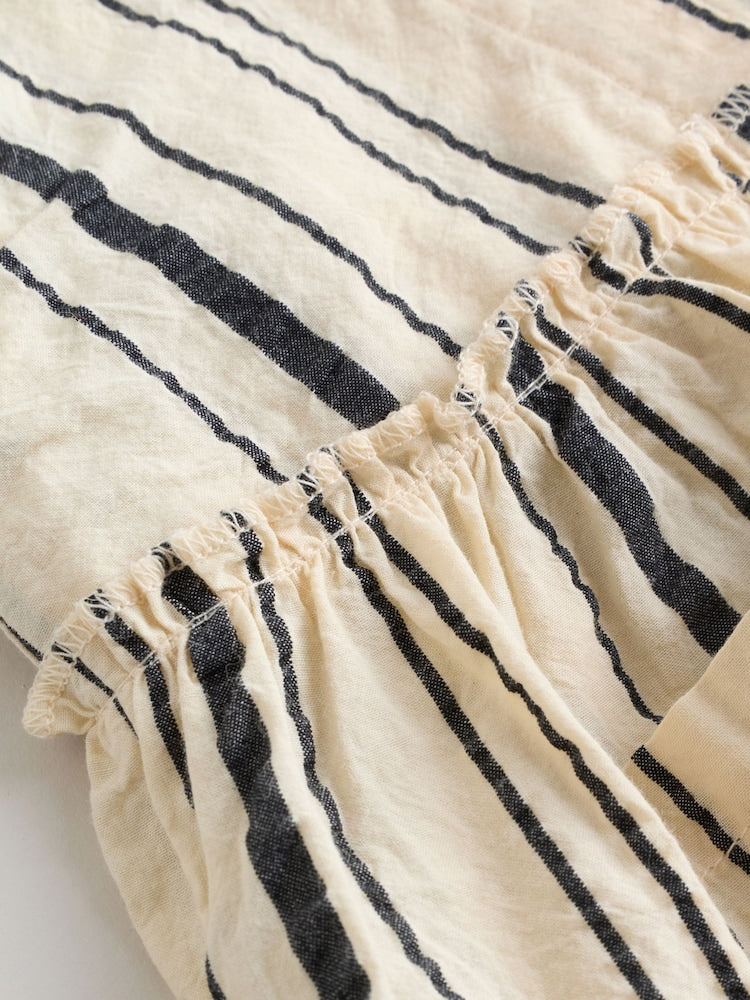 Black/White Stripe Baby Woven Top and Trousers Set 2 Piece (0mths-2yrs)
