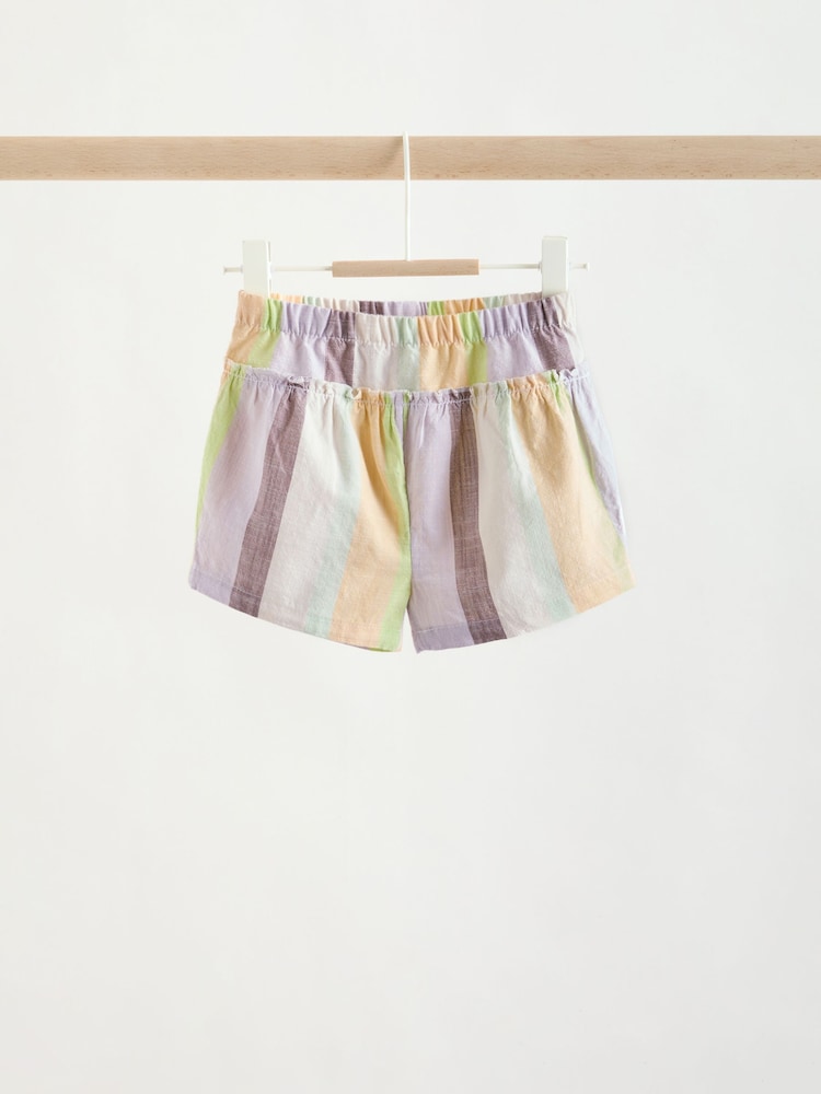 Multi Stripe Woven Baby Top and Shorts Set 2 Piece (0mths-2yrs)