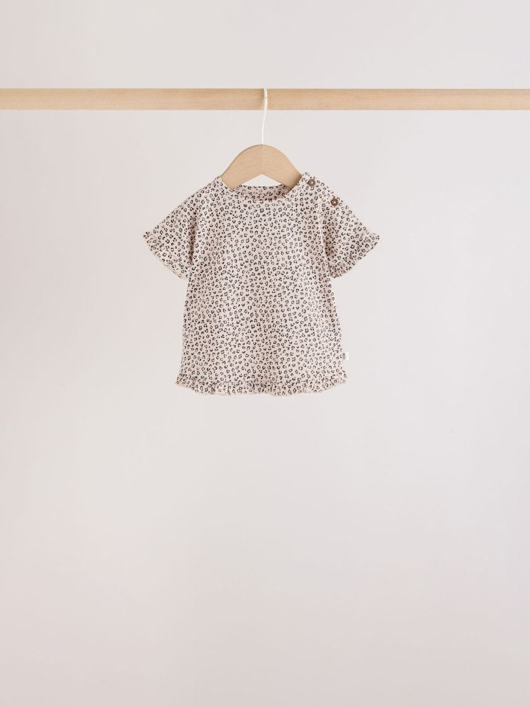 Monochrome Flower Short Sleeve Top and Shorts Baby Set 6 Piece (0mths-2yrs) - Size Up to 1 Month (56cm)