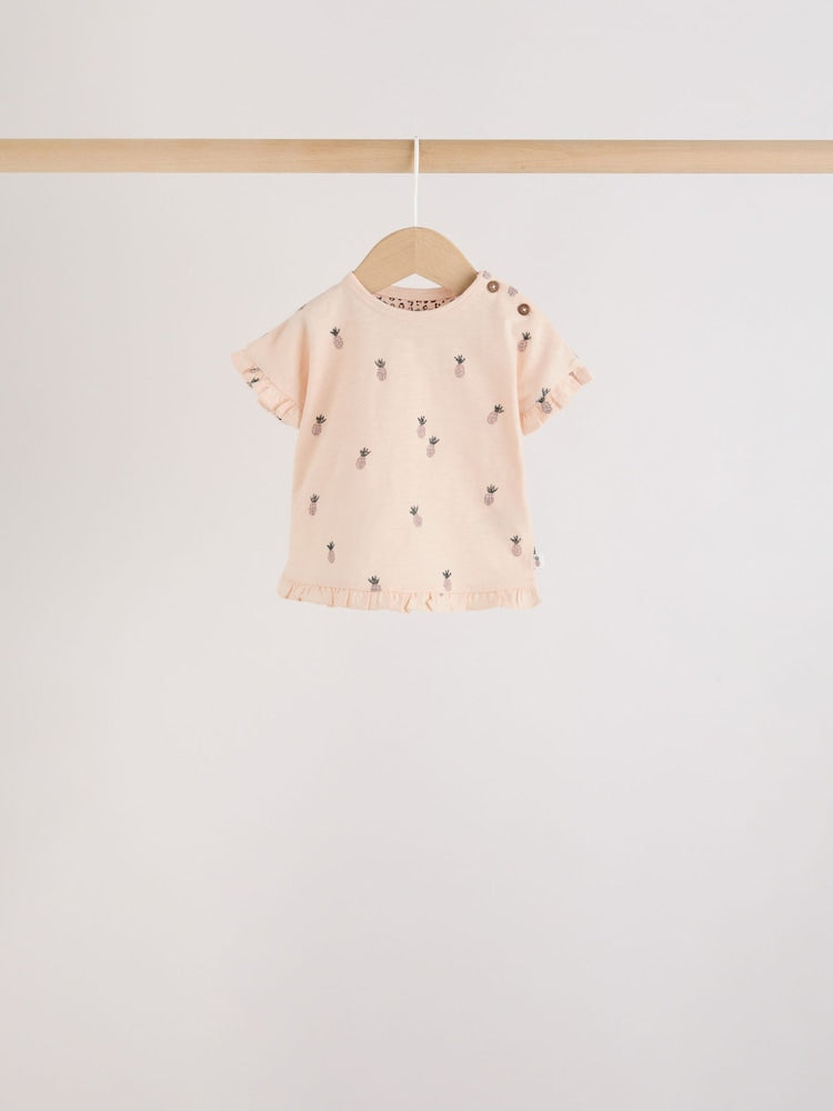 Monochrome Flower Short Sleeve Top and Shorts Baby Set 6 Piece (0mths-2yrs) - Size Up to 1 Month (56cm)
