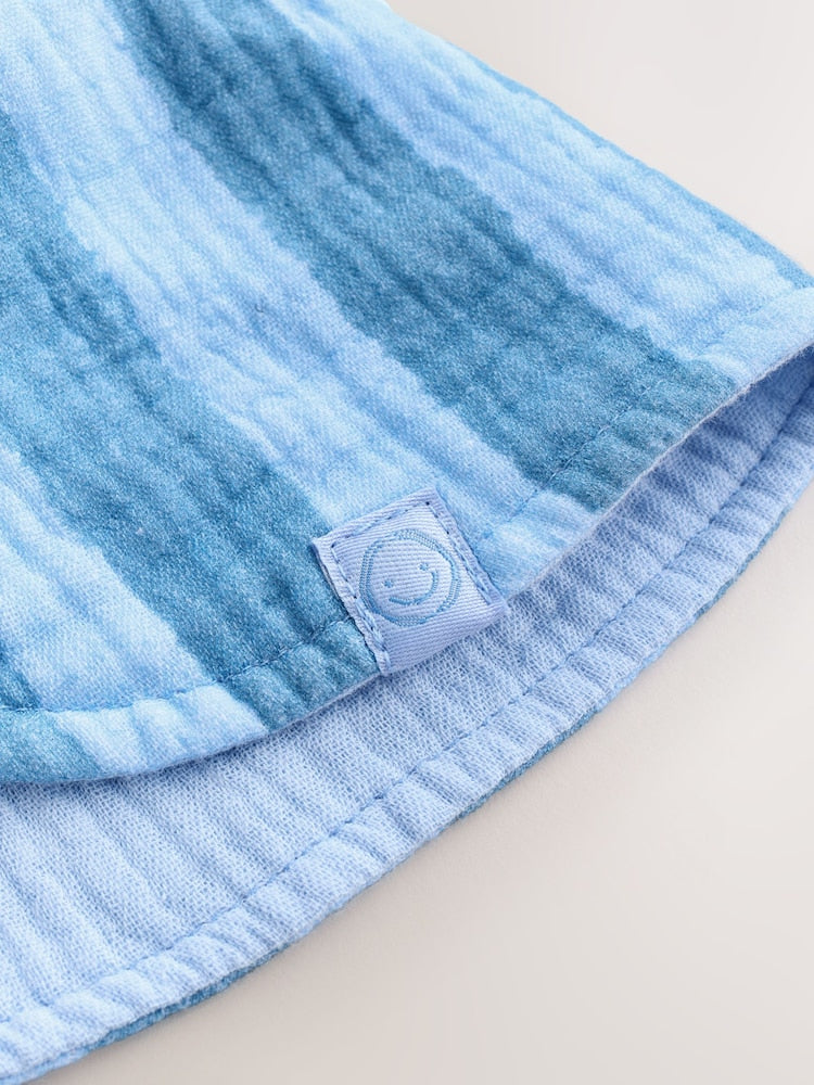 Blue Tonal Stripe Legionnaire Baby Summer Hat