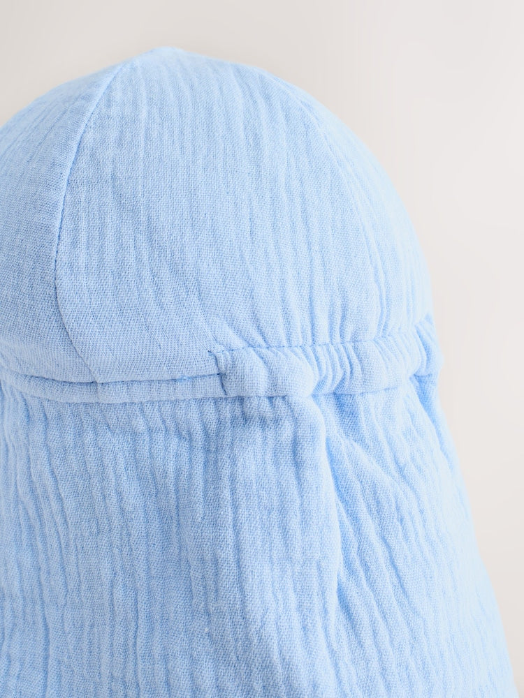 Blue Tonal Stripe Legionnaire Baby Summer Hat