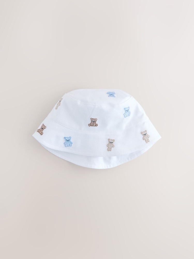 Blue and Bear Embroidered Bucket Hats 2 Pack