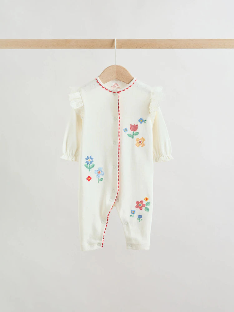 Red/White/Navy Baby Sleepsuits 3 Pack (0mths-3yrs)
