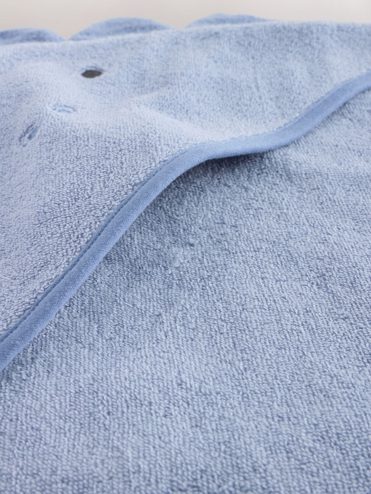Blue Dinosaur Hooded Baby Towel