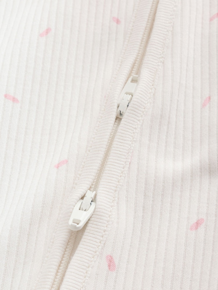 Pink Two Way Zip Baby Sleepsuit 3 Pack (0mths-3yrs)