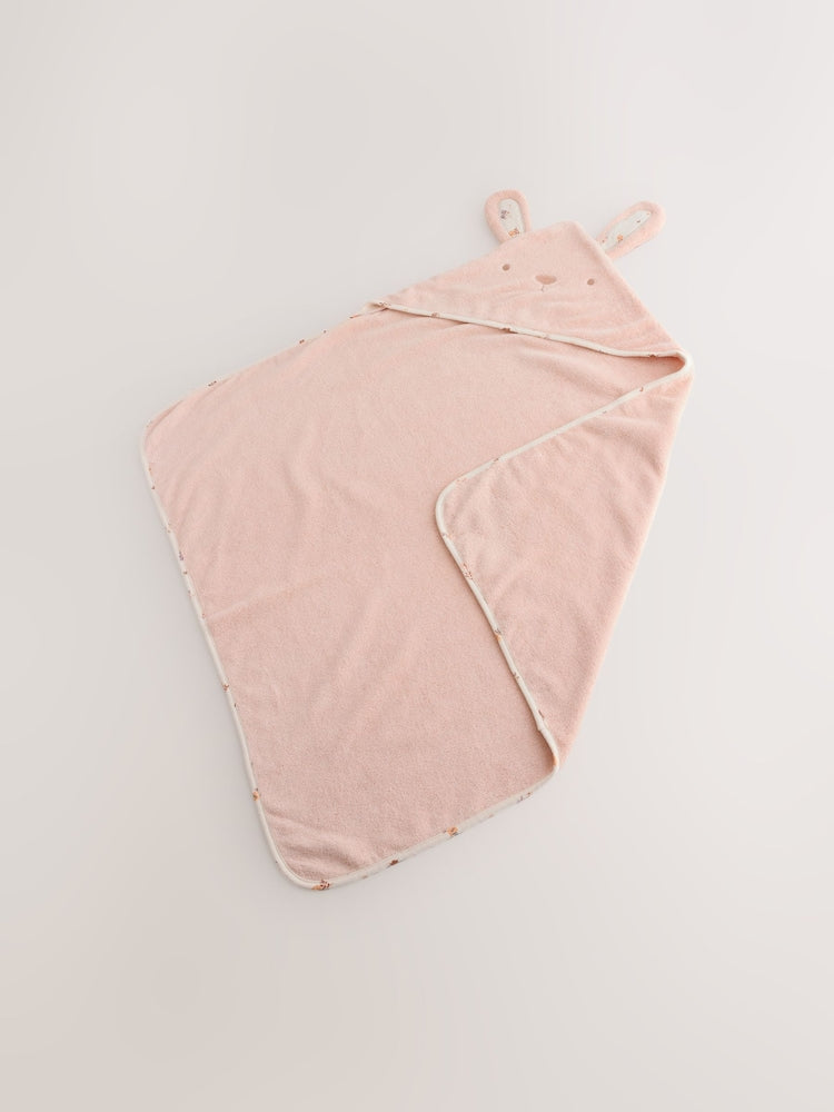 Pink Bunny Hooded Baby Towel