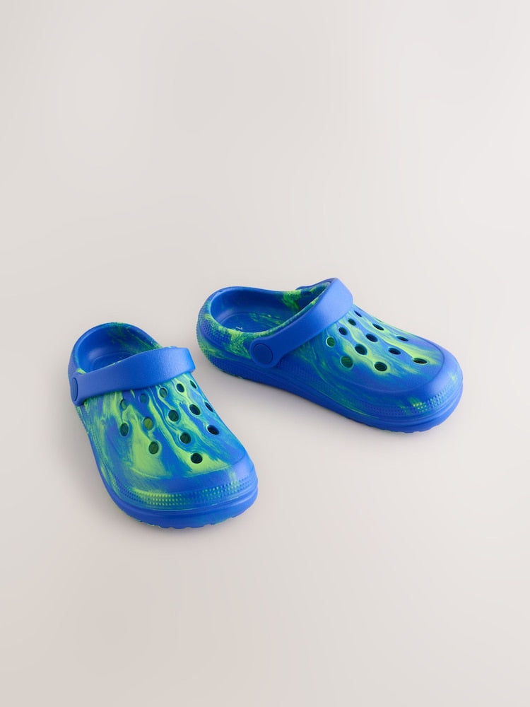 Blue/Green Marble Clogs - EU 30.5 (UK 12)