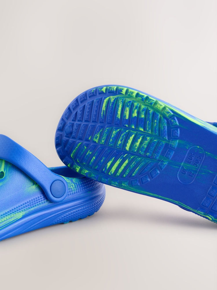 Blue/Green Marble Clogs