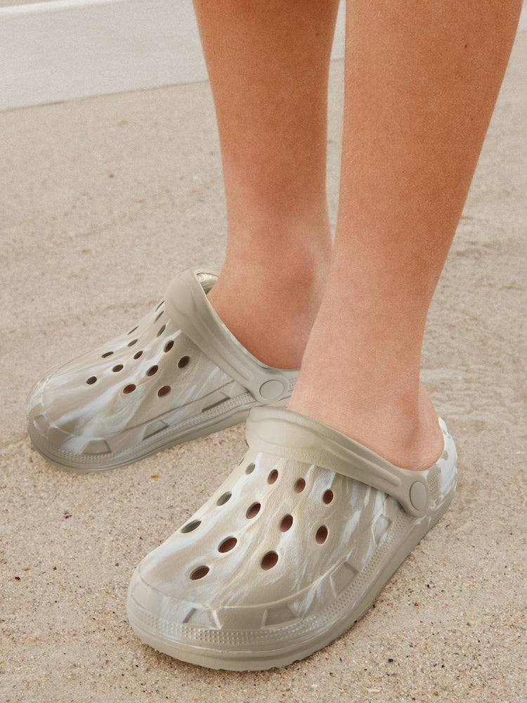 Neutral Marble Clogs - EU 30.5 (UK 12)