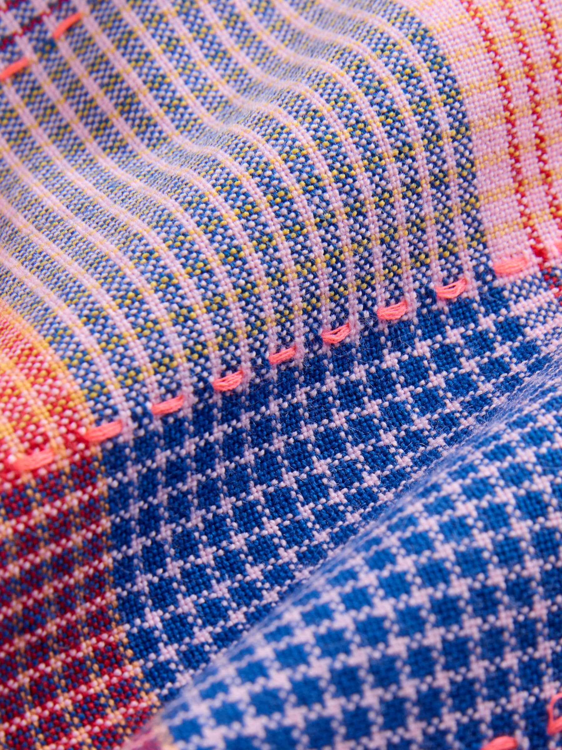 Bright Pink Multi Check Pullon Barrel Trousers (3mths-7yrs) - Size 3-6 Months (62-68cm)