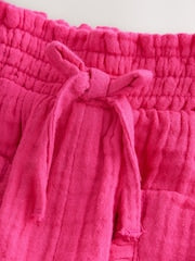 Bright Pink Pull On Trousers (3mths-7yrs) - Size 3-6 Months (62-68cm)