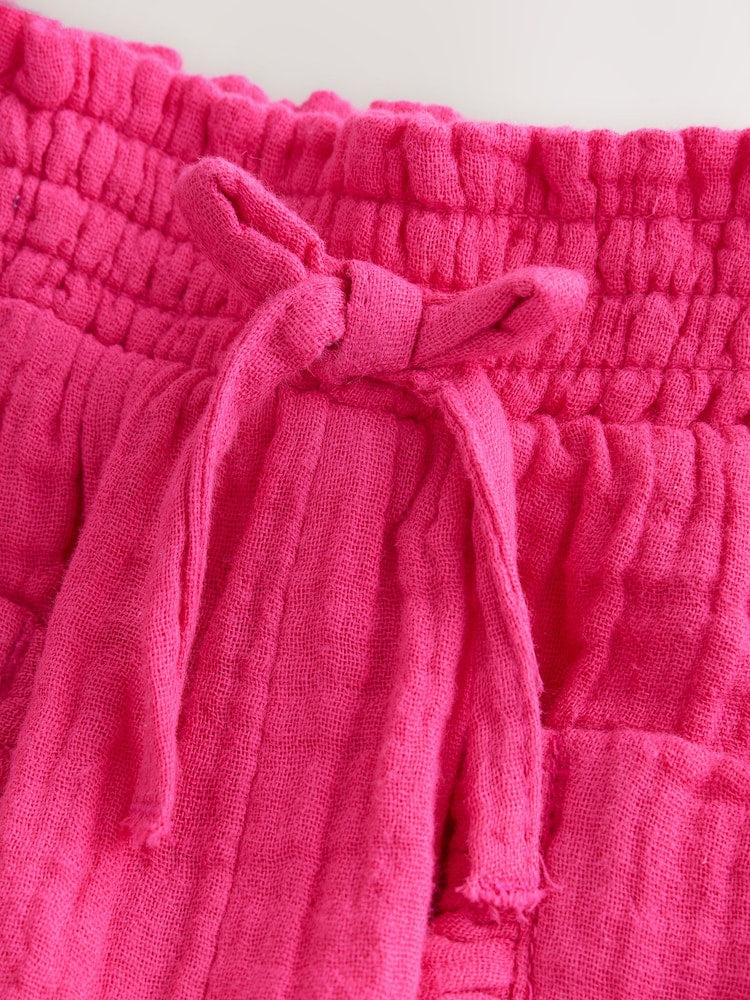 Bright Pink Pull On Trousers (3mths-7yrs)