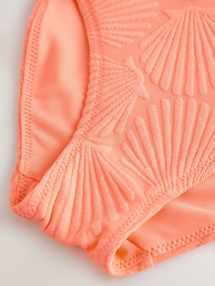 Orange Shell Crinkle Swimsuit (3-16yrs)